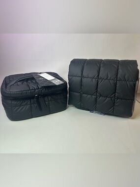 SET OF 2! NEW VEE COLLECTIVE PORTER MESSENGER CROSSBODY BAG & VANITY CASE